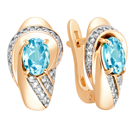 Серьги кл2499а-78 Золото