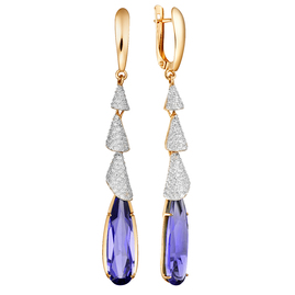 Серьги кл3468а-73 Золото