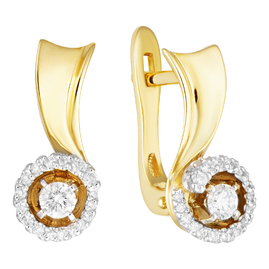 Серьги 1021829 Золото