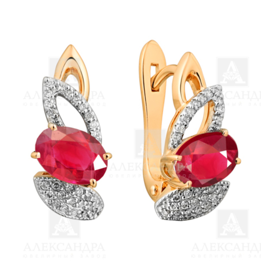 Серьги 4021066 Золото