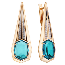 Серьги кл3677а-64 Золото