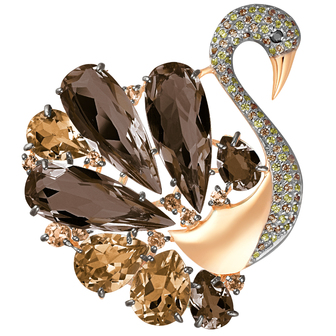 Брошь бш106-23 Золото