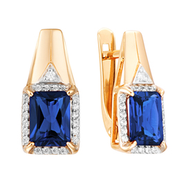 Серьги кл3481а-27 Золото