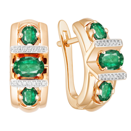 Серьги 2021696 Золото