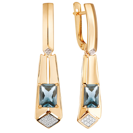 Серьги кл3537а-87 Золото