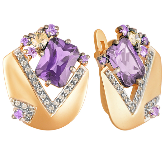 Серьги кл2557а-3 Золото