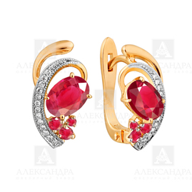 Серьги 4021065 Золото