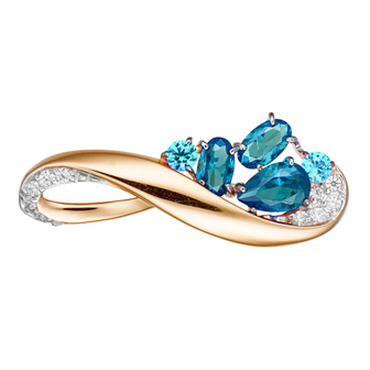 Брошь бш172-28 Золото