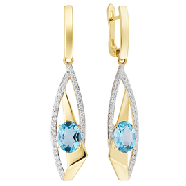 Серьги кл3535а-78 Золото