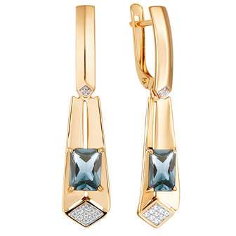 Серьги кл3537а-87 Золото