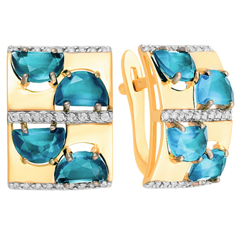 Серьги кл2339а-58 Золото